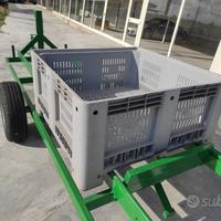 Rimorchio Portabins nuovo Carrello 30 q.li