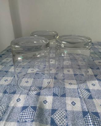 Set 3 bicchieri bianchi vetro ikea