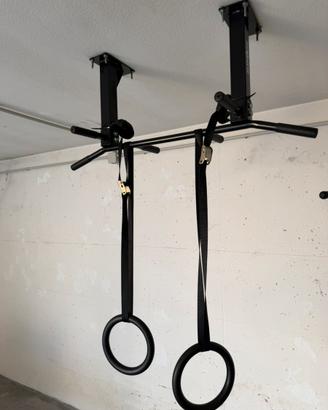 Home Gym completa: Rack + Sbarra Trazioni + Box