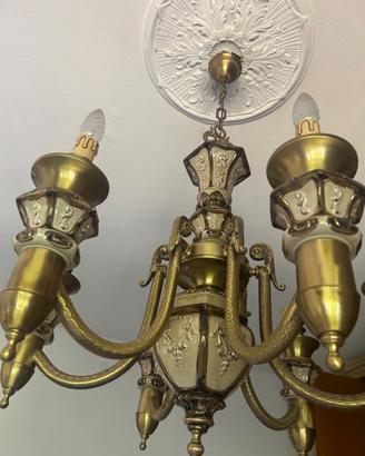 Lampadario candelabro in ottone