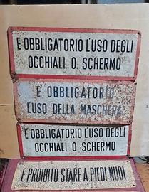 Cartelli divieto vintage