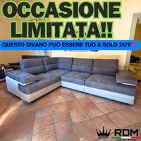 DIVANO ANGOLARE ANTIMACCHIA 295X220 IDROREPELLENTE