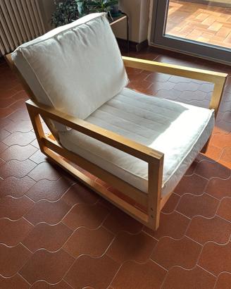 Sedia dondolo in legno