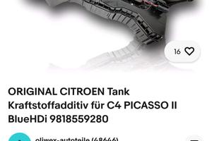 serbatoio ad Blue C4 picasso bluhdi 2016