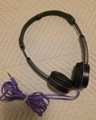 Cuffie con filo rosa e nero