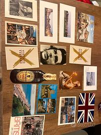 Lotto card cartoline miste cantanti, attori, città