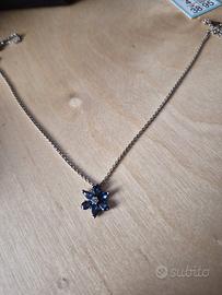 Collana pandora fiore blu