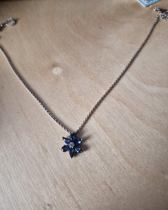 Collana pandora fiore blu