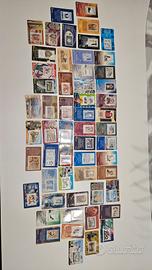 56 tessere filateliche anni 2003-2004-2005