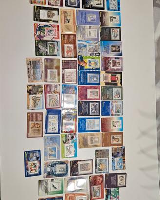56 tessere filateliche anni 2003-2004-2005
