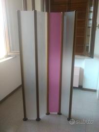 Paravento separè 7 pannelli in vetro  particolare