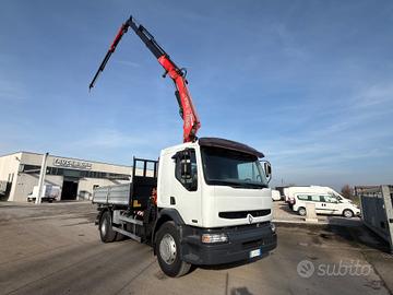 Renault midlum 160 q.li 270 cv ribaltabile + gru c