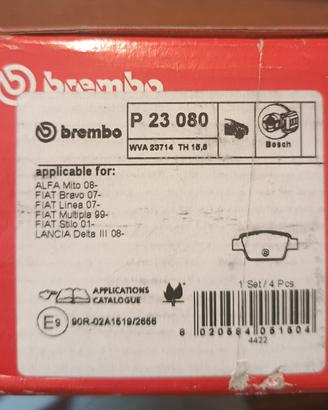 Kit Pastiglie posteriori Brembo P23080