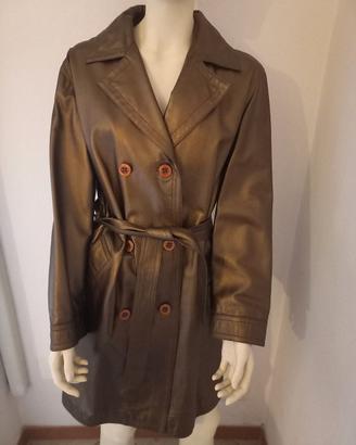 Trench donna Vintage Vera Pelle tg.42 leggi descr.