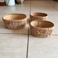 Set tre cesti in legno