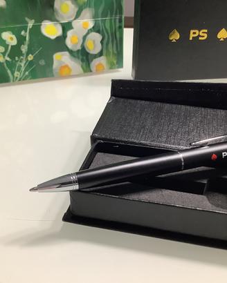 Penna pokerstars nera  in metallo nuova