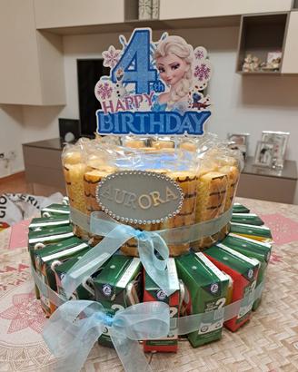 Torte scenografiche con succhi e merendine