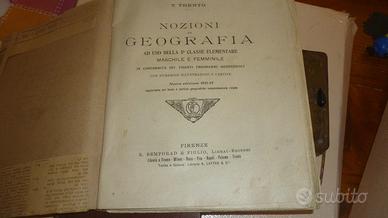 Libro di geografia x collezionisti epoca 1921-19