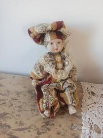 bambola da collezione in porcellana stile venezian