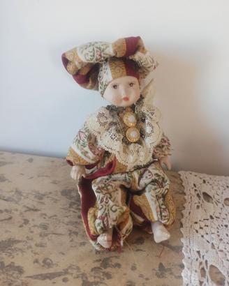 bambola da collezione in porcellana stile venezian
