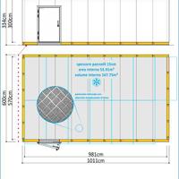 cella freezer BT con pavimento 600X1011cm h334