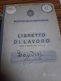 libretto di lavoro anni fascismo