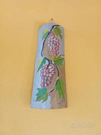 grande tegola vintage dipinta a mano 