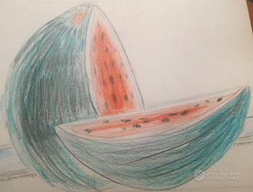 Disegno vintage Junior Pastelli su cartoncino