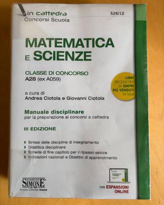Matematica e Scienze – Classe di Concorso A28