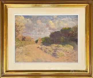 Alberto Zardo pittore quadro olio su tavola Donora