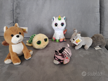 5 peluches: The Teeny Tys/The Beanie Boo's Collect