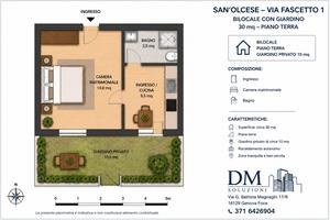 Sant'Olcese bilo arredato con cortile privato