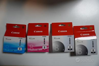 Cartucce Originali Canon CLI-8: 2xBK   1xC   1xM