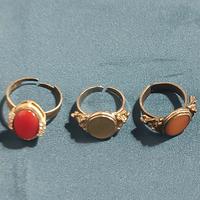 Lotto 7 Anelli Vintage Regolabili con Pietre – Ann