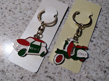 Portachiavi Vespa e Fiat 500 epoca