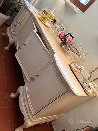 Mobile da pranzo shabby chic in legno massello