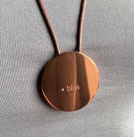 Collana BLISS medaglia Øcm4 diamantino punto luce