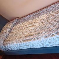 struttura letto doghe sfoderabile blu