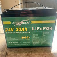 LIFEPO4 BATTERIA LITIO 24v 30AH CON CARICABATTERIE