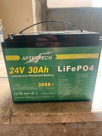LIFEPO4 BATTERIA LITIO 24v 30AH CON CARICABATTERIE