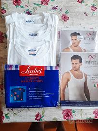 t-shirts maglia manica corta e due canottiere uomo