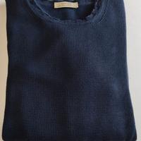 Maglione Alpha Rebecchi uomo cotone blu navy tg 56