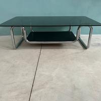 Tavolino da salotto modernariato piano cristallo