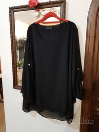 Blusa donna nera taglia L/XL.