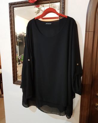 Blusa donna nera taglia L/XL.