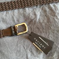 Cintura pelle intrecciata orciani nuova