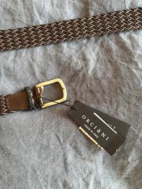 Cintura pelle intrecciata orciani nuova