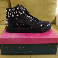 Sneakers alte,ecopelle,nero,paillettes,N.38
