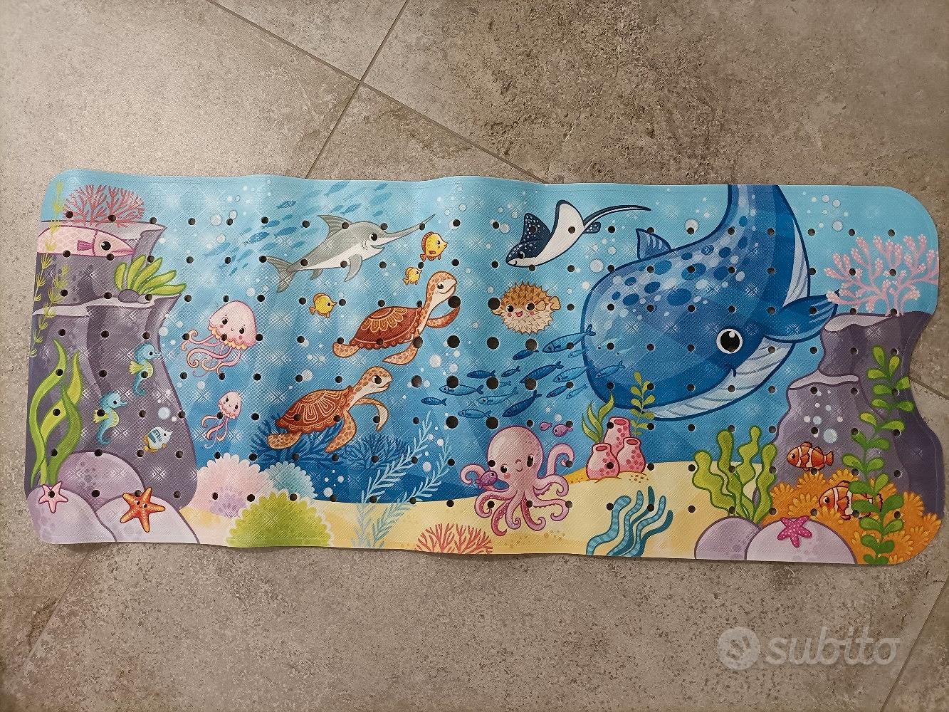 Tappetino Antiscivolo Per Vasca Bambini - 86x39cm, Design Oceano Blu Divertente E Sicuro - Foto 13