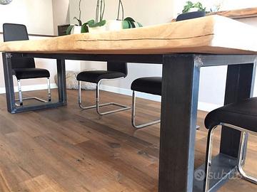 TAVOLO STILE INDUSTRIALE RETTANGOLARE